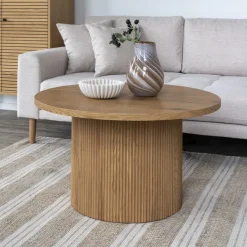 House Nordic Boavista Natural Couchtisch | Ø80x45 cm | MDF, Dekorpapier