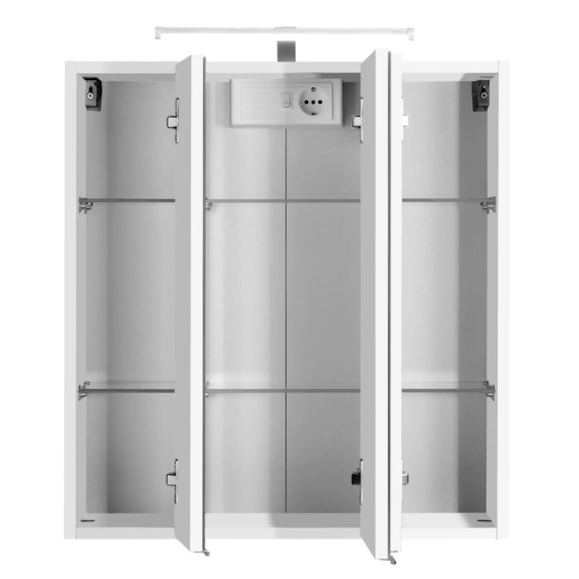 Held BobbiBadezimmer : Säulenschrank, Spiegelschrank, Waschbeckenunterschrank, Hängeschrank, Unterschrank - Hochglanz weiß
