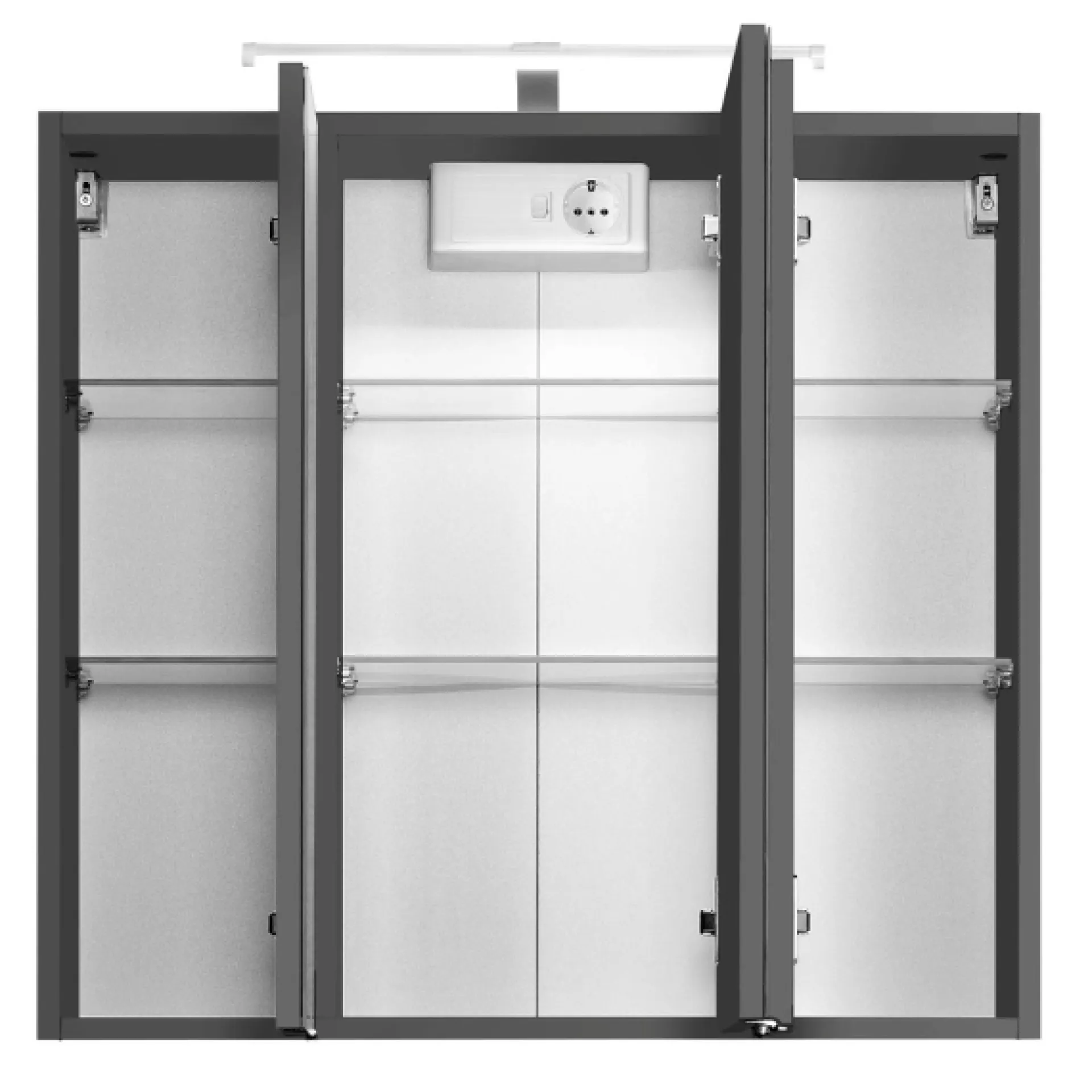 Held BobbiBadezimmer : 3x Hängeschrank, Spiegelschrank, Waschtischunterschrank