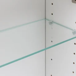 BobbiBadezimmer : 2x Hängeschrank, 2x Unterschrank, Spiegelschrank, Waschbeckenschrank - Hochglanz weiß