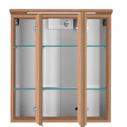 Held BobbiBadezimmer : 2x Säulenschrank, Spiegelschrank, Waschtischunterschrank - Eiche