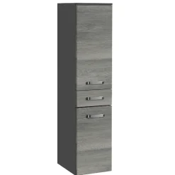 Held BobbiBadezimmer : 2x Säulenschrank, Spiegelschrank, Waschtischschrank - Eiche