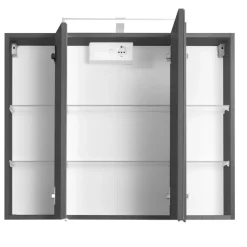 Held BobbiBadezimmer : 2x Säulenschrank, Spiegelschrank, Waschtischschrank - Eiche