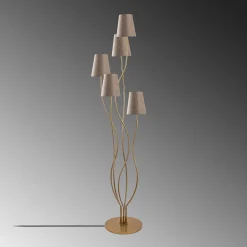 Emob Bonibon Stehleuchte | METALLGEHÄUSE | Gold, Beige