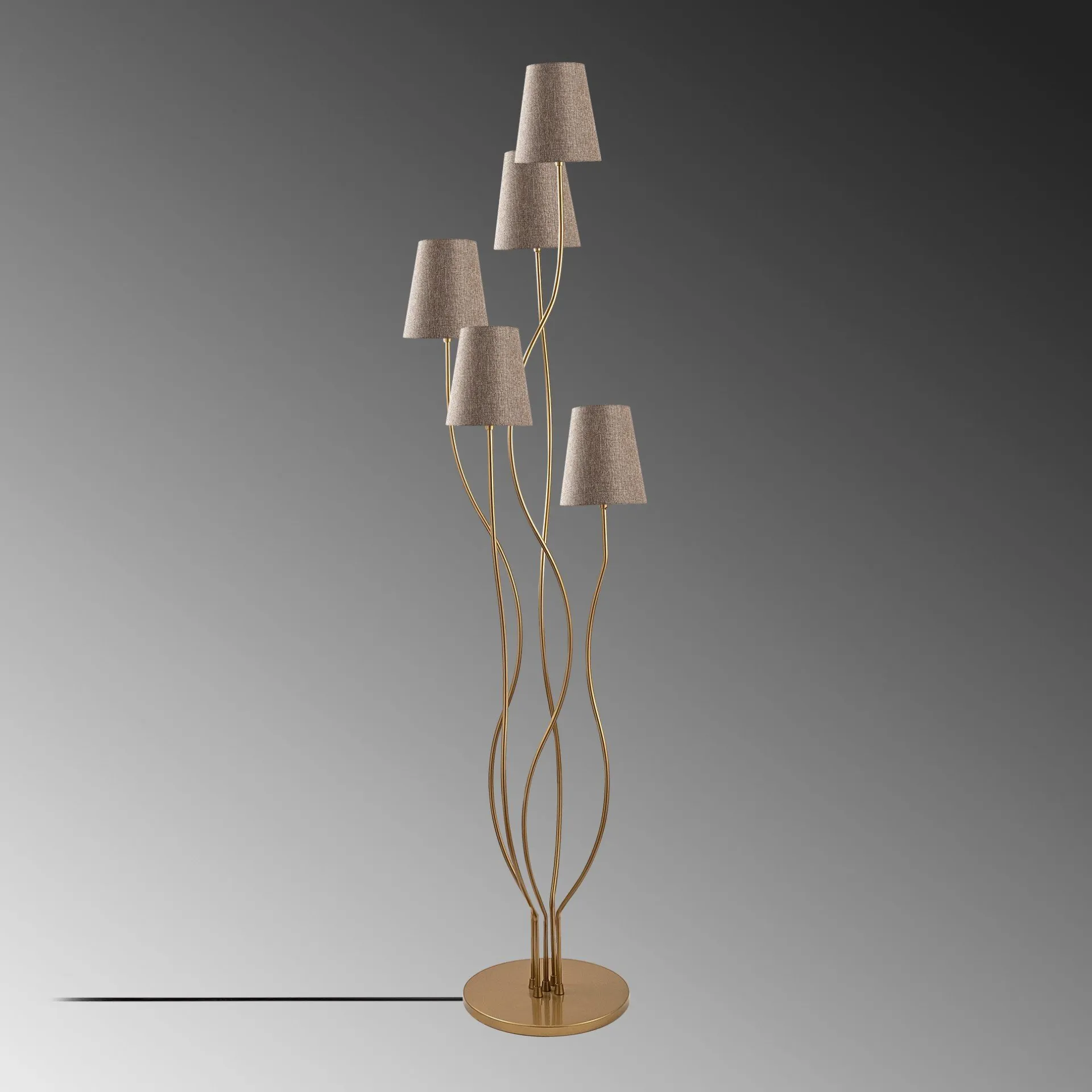 Emob Bonibon Stehleuchte | METALLGEHÄUSE | Gold, Beige