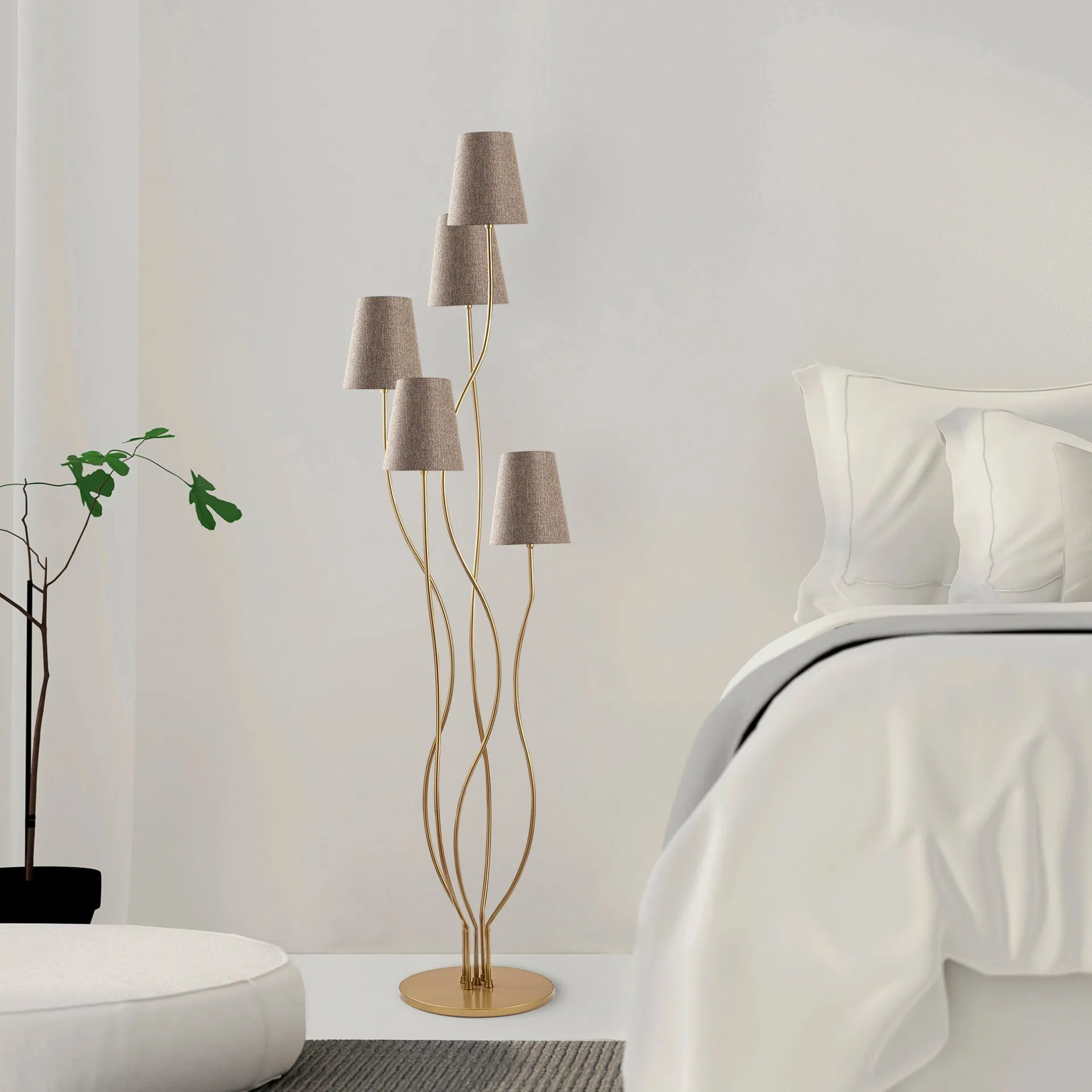 Emob Bonibon Stehleuchte | METALLGEHÄUSE | Gold, Beige