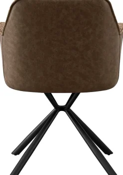 Rousseau Bouclé-Stuhl Lucie PU-Rücken | Metallbeine | H82,5 x B62 x T63 cm