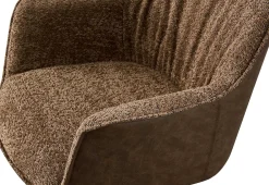 Rousseau Bouclé-Stuhl Lucie PU-Rücken | Metallbeine | H82,5 x B62 x T63 cm