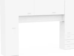 Brückenschrank Tidelle - 304x54x203cm - matt weiß