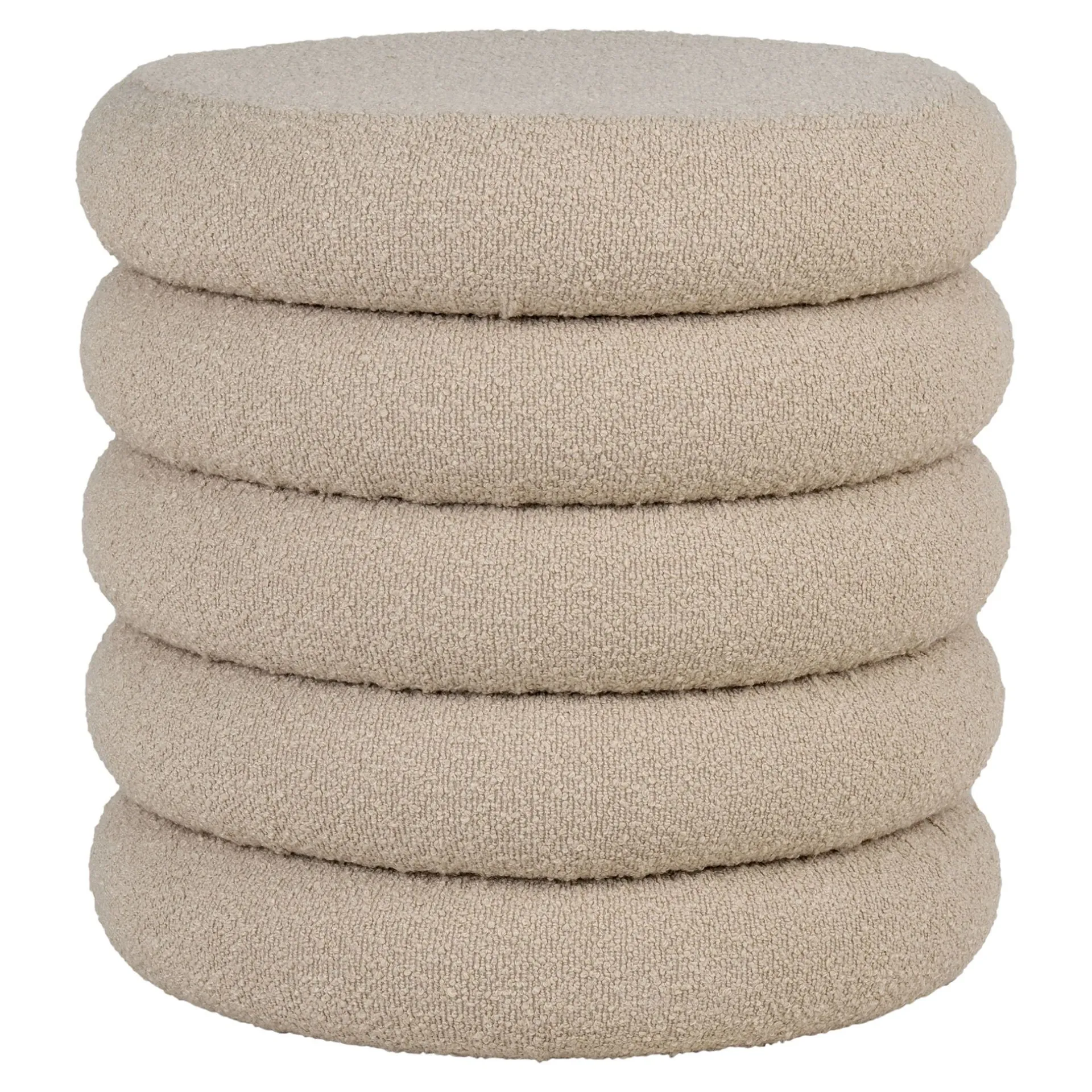 House Nordic Brooklyn Bouclé Pouf mit Aufbewahrung Ø44x44 cm