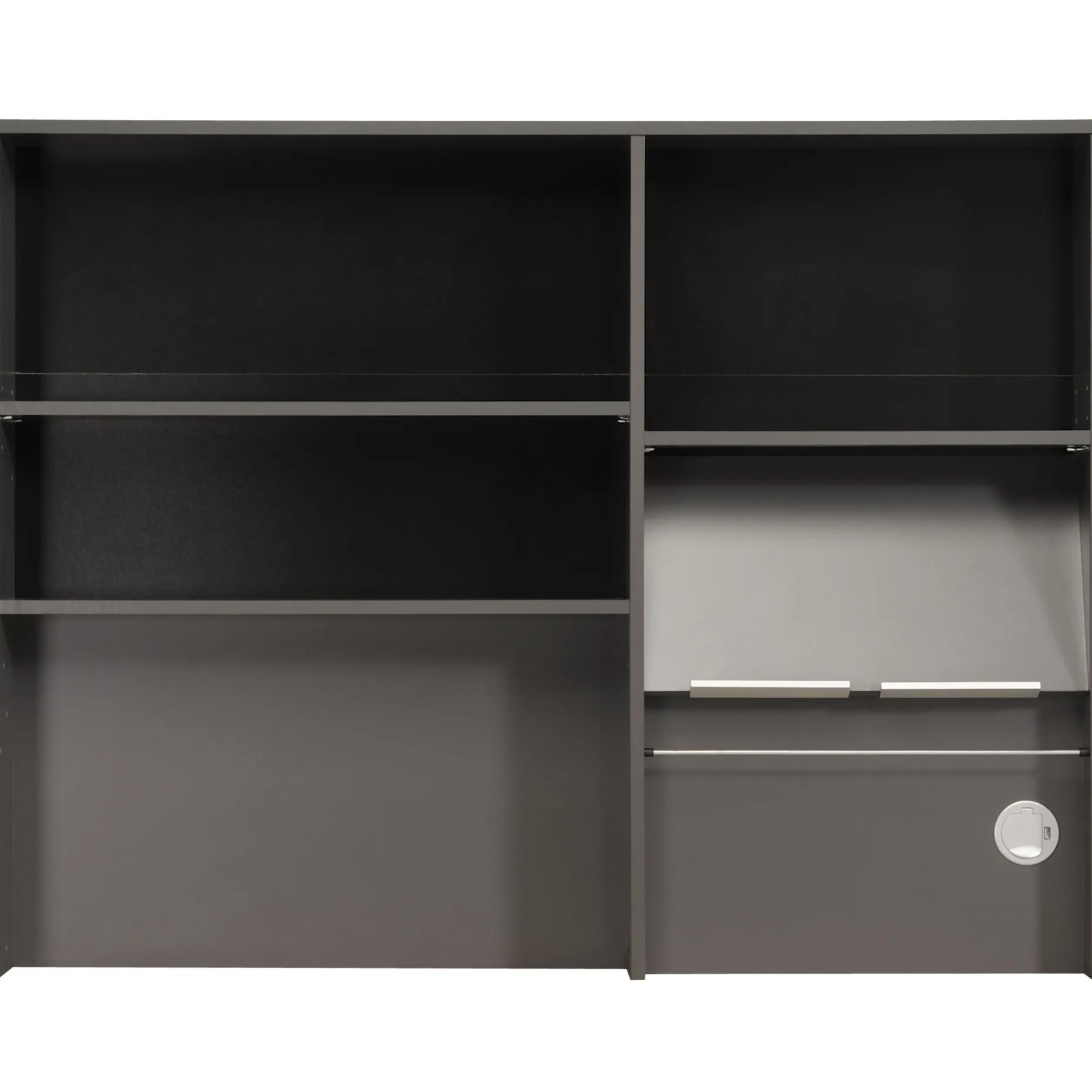 Buffet Moove 118cm, 3 Ablagen & Küchenrollenhalter - anthrazit