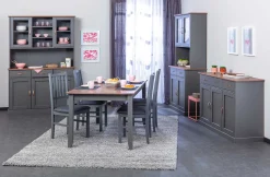 Buffetschrank Cerci 90cm mit 4 Türen und 2 Schubladen - grau