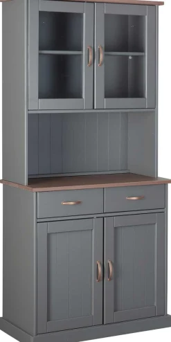 Buffetschrank Cerci 90cm mit 4 Türen und 2 Schubladen - grau