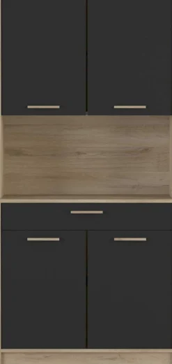 Buffetschrank Diede-Kronberg Eiche/Mattschwarz