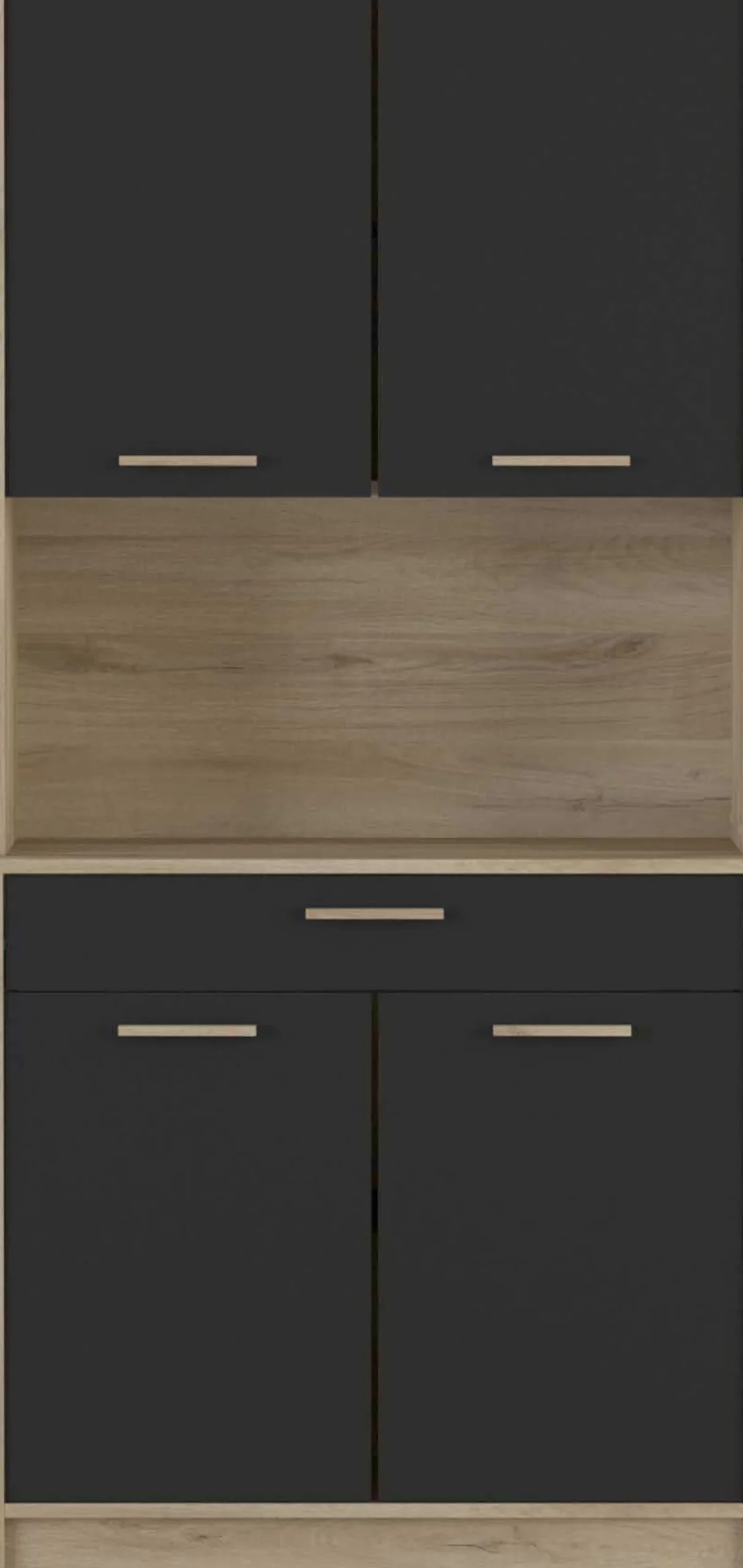 Buffetschrank Diede-Kronberg Eiche/Mattschwarz