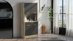 Buffetschrank Diede-Kronberg Eiche/Mattschwarz