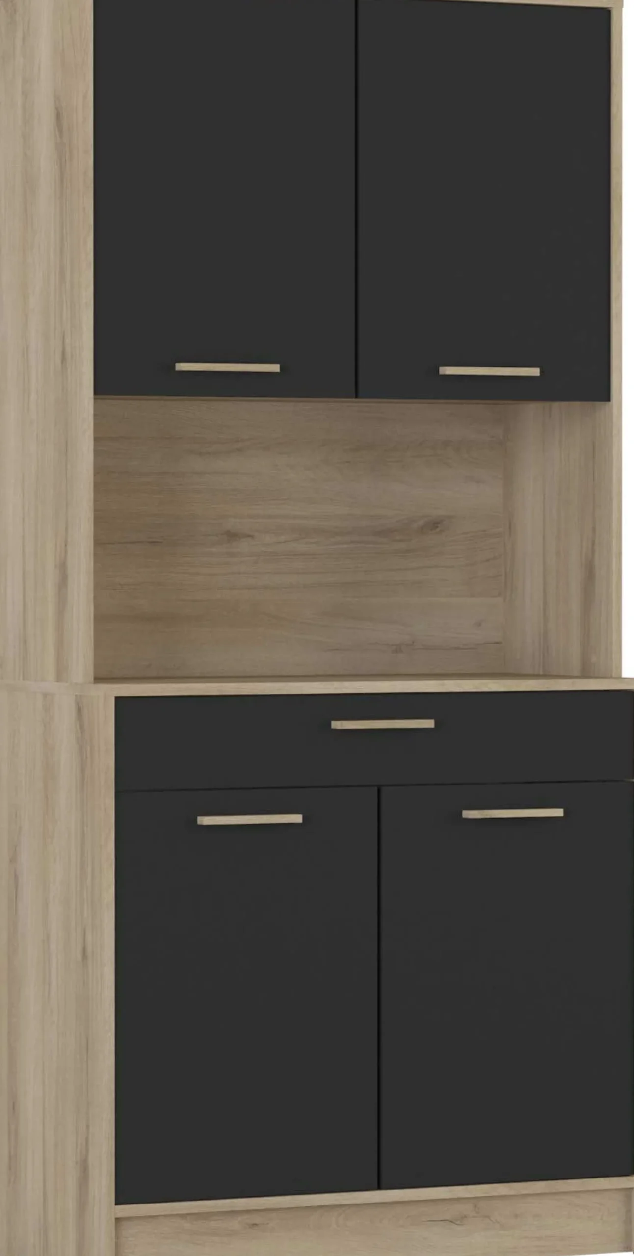 Buffetschrank Diede-Kronberg Eiche/Mattschwarz