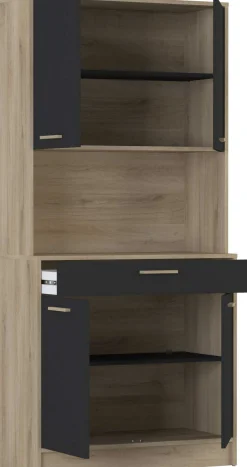 Buffetschrank Diede-Kronberg Eiche/Mattschwarz