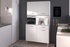 Buffetschrank Easy 101cm, 4 Türen und 1 Schublade - weiß