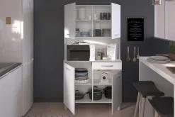 Buffetschrank Easy 101cm, 4 Türen und 1 Schublade - weiß