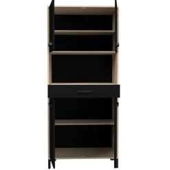 Buffetschrank Felicity 80cm, 4 Türen und 1 Schublade - Eichendekor/schwarz