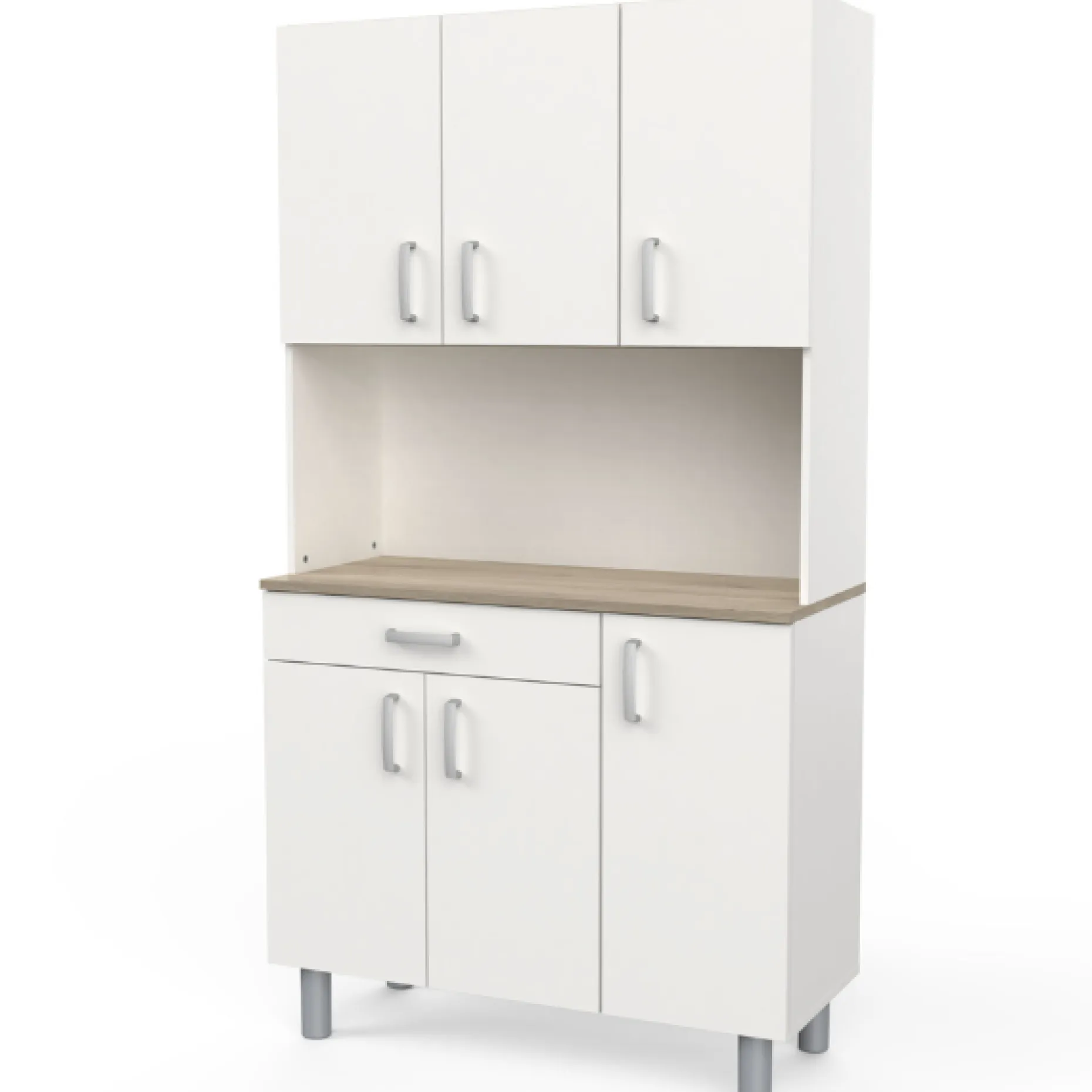 Buffetschrank Gabe-Kronberg Eiche/Mattweiß