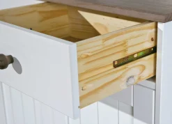 Buffetschrank Westerland schmal - weiß/braun