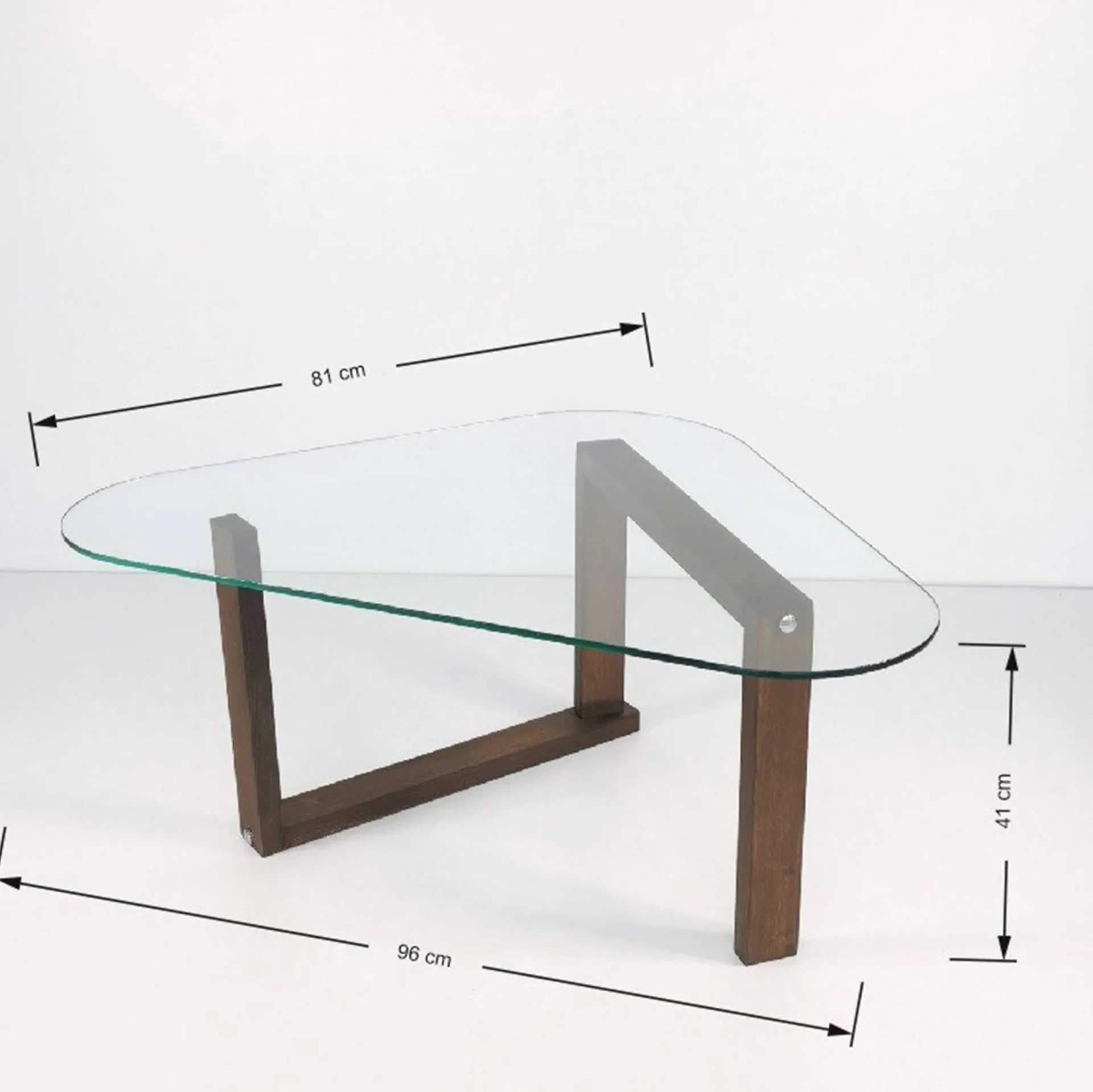 Emob Cam Couchtisch | GEHÄRTETES GLAS | Walnuss