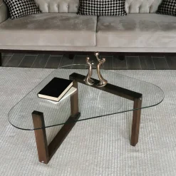 Emob Cam Couchtisch | GEHÄRTETES GLAS | Walnuss