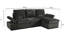 PGS Candy Eckbank links - mit Stauraum -