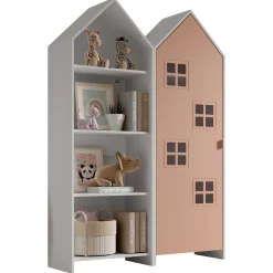 Casami 2-tlg. Kleiderschrank - 115x37x172 cm - Weiß/Rosa