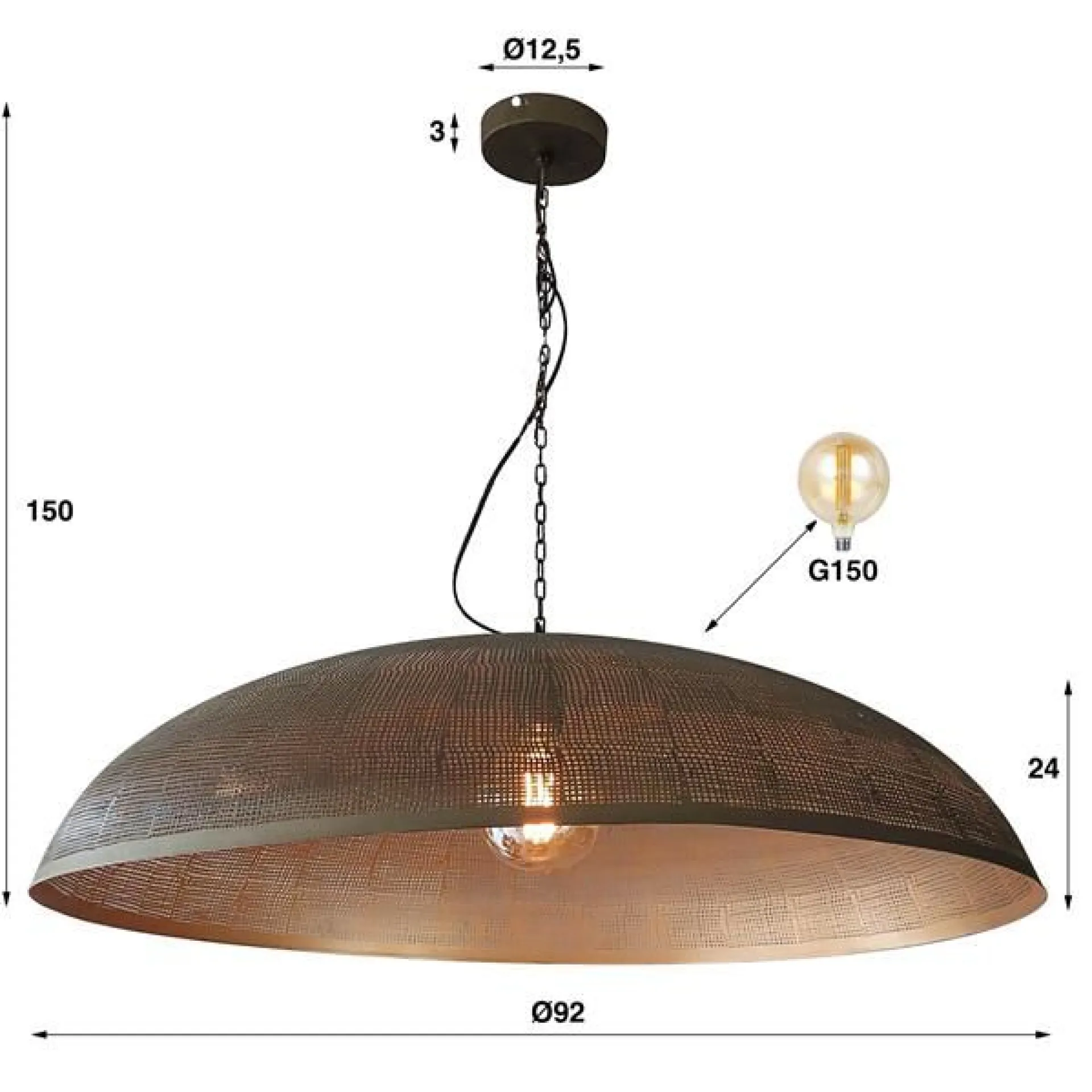 Emob Casimir Hängeleuchte ø 92 cm - antik