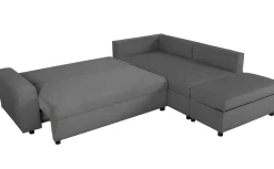 PGS Castel Ecksofa rechts - mit Stauraum - gerippter Samt