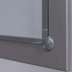 Cerci Vitrine 190x39x90cm - 2 Türen und 3 Schubladen - grau