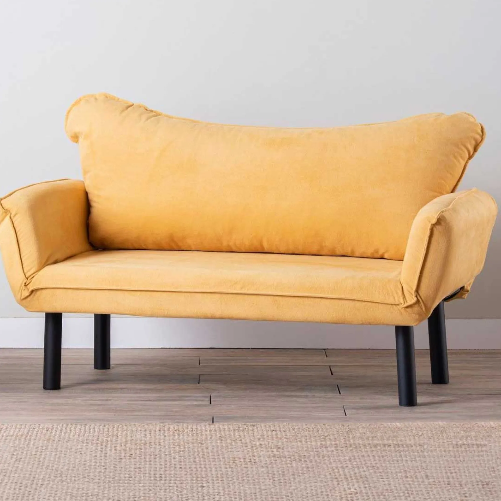 Emob Chatto 2-Sitzer-Schlafsofa | Metallrahmen | Senf
