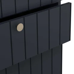 Chester Buffetschrank - 4 Türen und 1 Schublade - Indigo/Marmor
