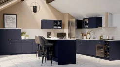Chester Wandschrank - 120x37x55cm - 2 Türen aus Glas - indigo