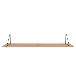 Chiba Wandregal - Natur/Schwarz 120x29cm