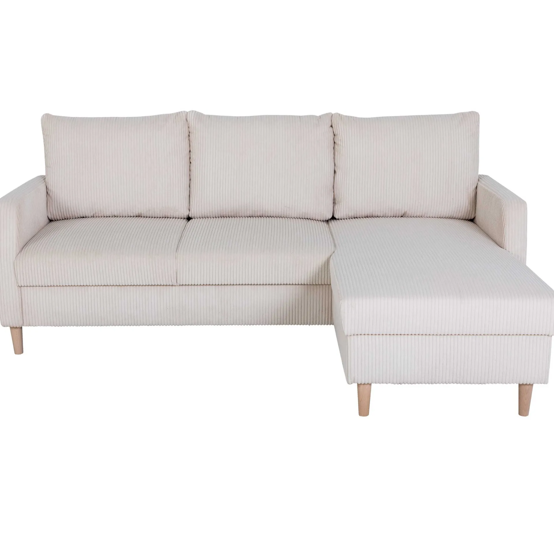 PGS Chip Ecksofa rechts - 192x137x82cm - gerippter Samt