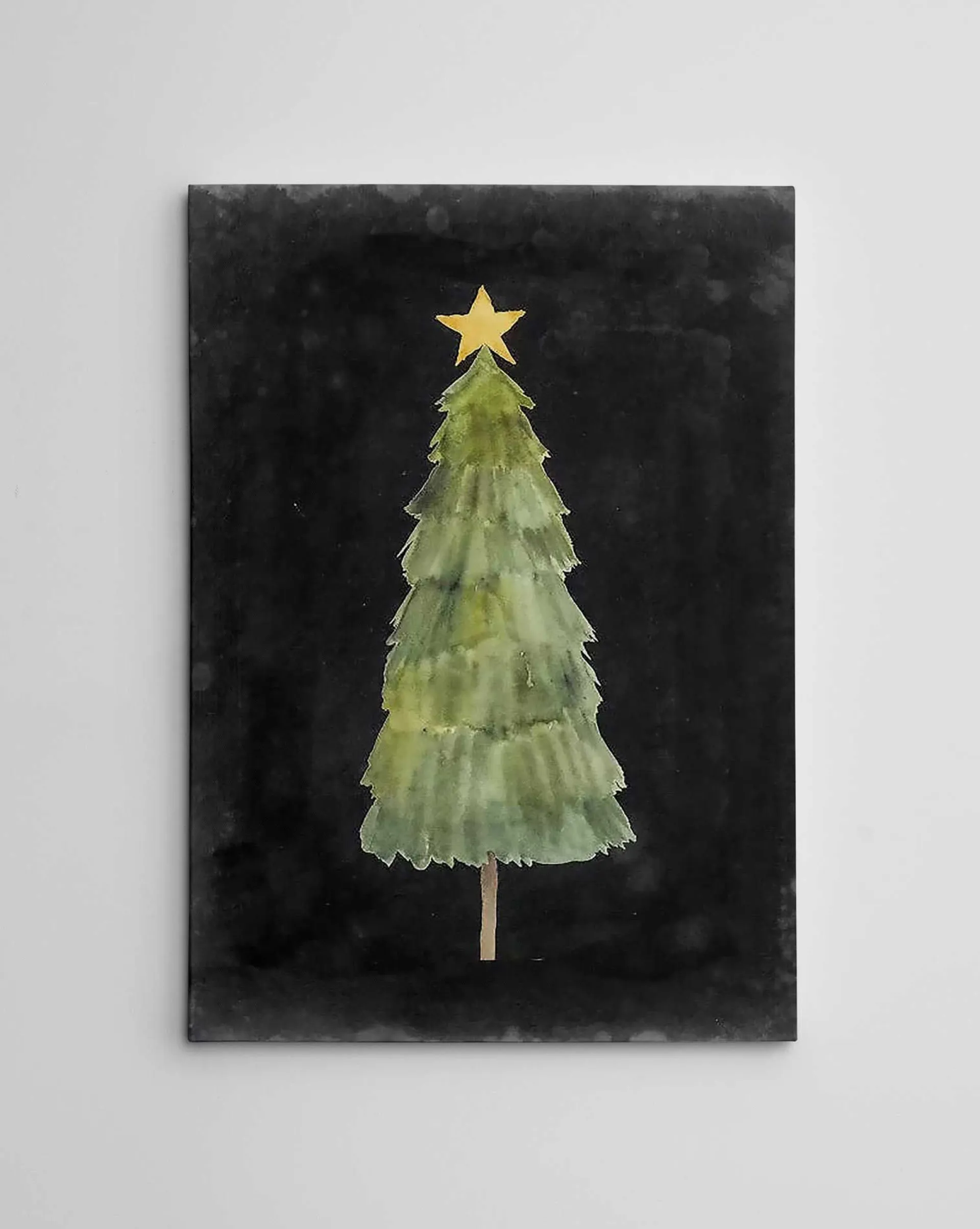 Emob Christmas Bouquet Dekoratives Leinwandbild | Holzrahmen | 70 x 100 cm