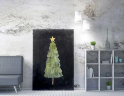 Emob Christmas Bouquet Dekoratives Leinwandbild | Holzrahmen | 70 x 100 cm