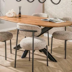 Emob Cliff Oval Tube 180 cm Esstisch (Sand)