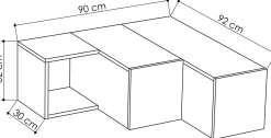 Compact TV-Ständer | 100 % MELAMIN | Weiß