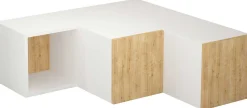 Compact TV-Ständer | 100 % MELAMIN | Weiß, Eiche