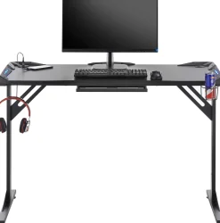 Emob Computertisch Bernal - 119x60x76cm - mit LED-Beleuchtung -
