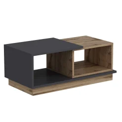 Emob Consept Couchtisch | 100 % MELAMIN | Anthrazit, Eiche