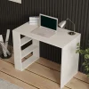 Emob Cool Schreibtisch | 100 % Melamin | Weiß