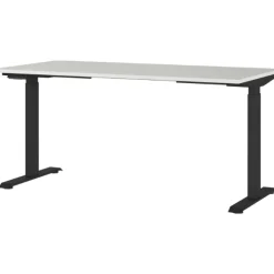 Germania Cornel Elektrisch verstellbarer Schreibtisch - 160x80x72cm - hellgrau/schwarz