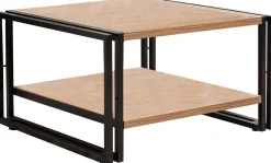 Emob Cosmo Couchtisch | 100 % MELAMIN | Atlantische Kiefer, Schwarz