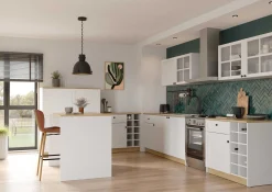 Cottage Buffetschrank - 4 Türen und 1 Schublade - weiß